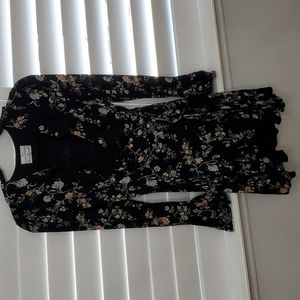 Gorgeous summer wrap dress, black floral print australian boutique size 6